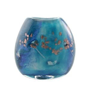 Didier Saba. Vase Plat Bleu d'Antibes