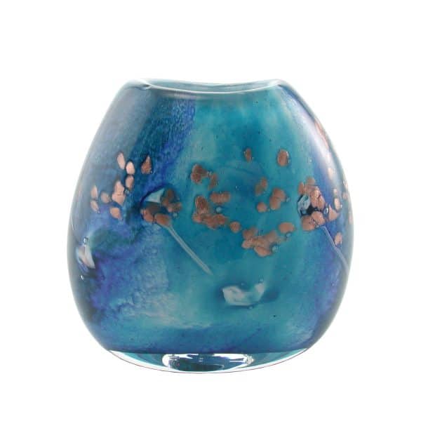 Didier Saba. Vase Plat Bleu d'Antibes