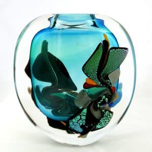 Robert Pierini. Vase Bleu Lagon