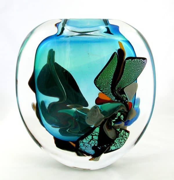 Robert Pierini. Vase Bleu Lagon