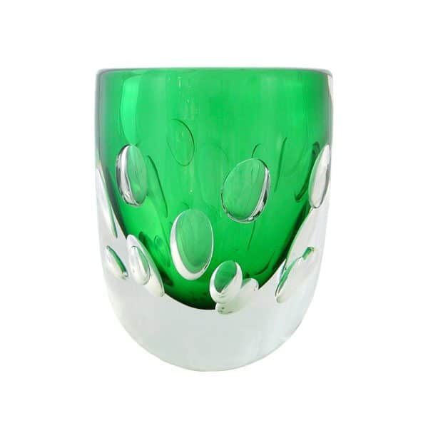 Hanne Dreutler-Studioglashyttan. Vase Bubble Vert