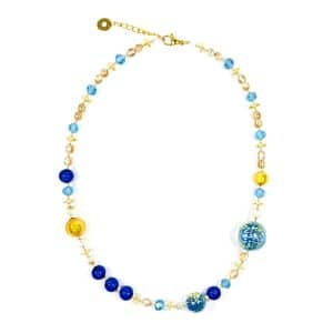 Antica Murrina. Collier Virna Bleu & Or