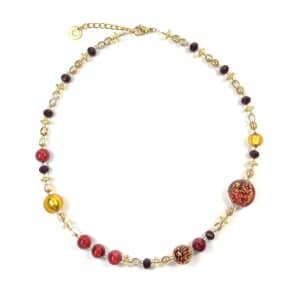 Antica Murrina. Collier Virna Rouge & Or
