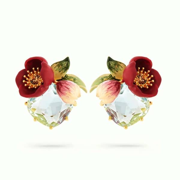Les Néréides. Boucles d'Oreilles Fleur d'Hellébore