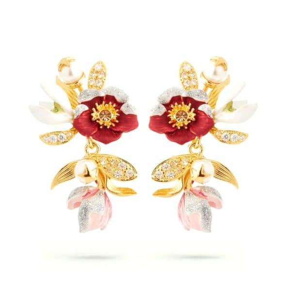 Les Néréides. Boucles d'Oreilles Perce-Neige