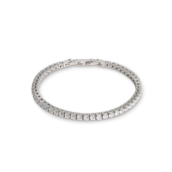 Cœur de Lion. Bracelet de Tennis Cristal & Argent