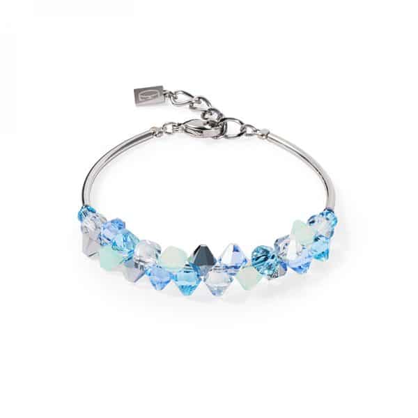 Cœur de Lion. Bracelet Dancing Crystal Bleu & Argent