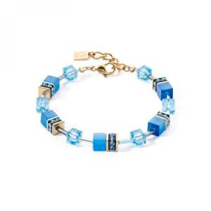 Cœur de Lion. Bracelet GeoCube® Iconic Mono Turquoise & Or