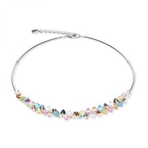 Cœur de Lion. Collier Dancing Crystal Pastel & Argent