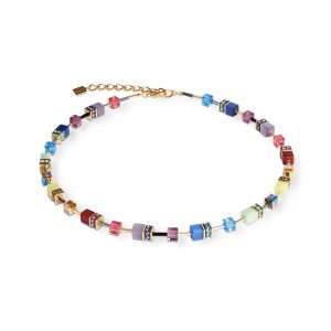 Cœur de Lion. Collier GeoCube® Iconic Festive Multicolore & Or