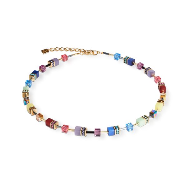 Cœur de Lion. Collier GeoCube® Iconic Festive Multicolore & Or