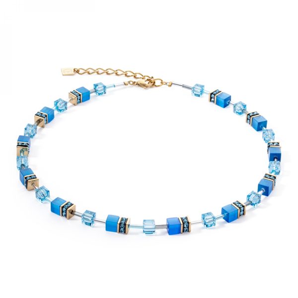 Cœur de Lion. Boucles d'Oreilles GeoCube® Iconic Mono Turquoise & Or – Image 2