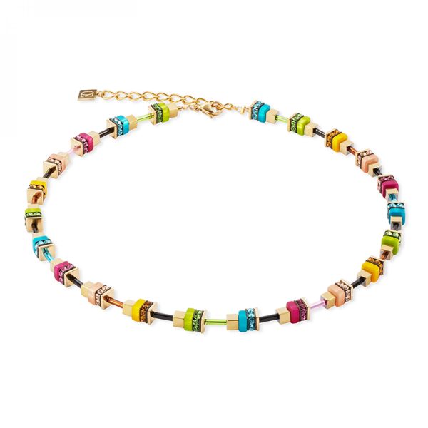 Cœur de Lion. Collier Boho Sunset Cube Rainbow