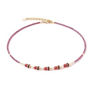 Cœur de Lion. Collier Sparkling Princess Rouge & Or