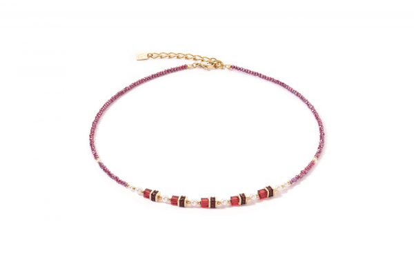 Cœur de Lion. Collier Sparkling Princess Rouge & Or