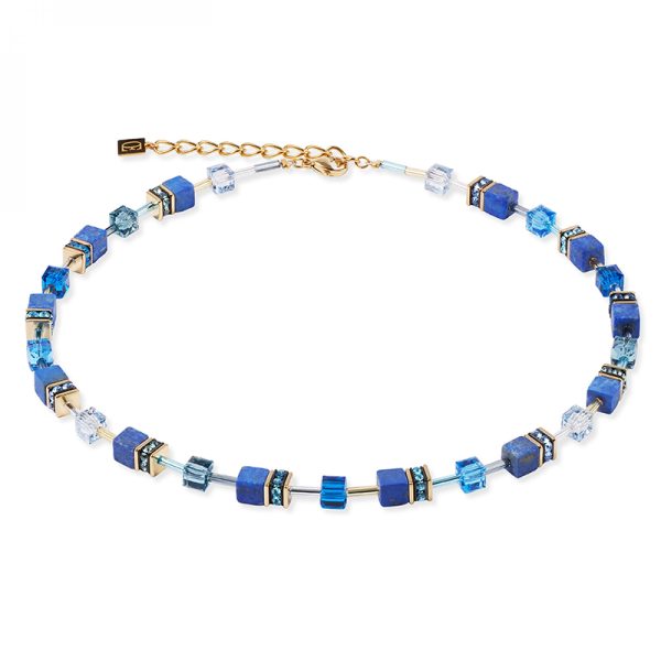 Cœur de Lion. Boucles d'Oreilles GeoCube® Iconic Precious Bleu – Image 2