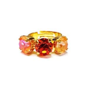 Crézus. Bague Cristal Mango & Or