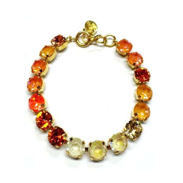 Crézus. Bracelet Cristal Fuchsia Mangue & Or – Image 3