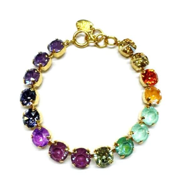 Crézus. Bracelet Cristal Fuchsia Mangue & Or – Image 4