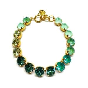 Crézus. Bracelet Cristal Aquamarine & Or