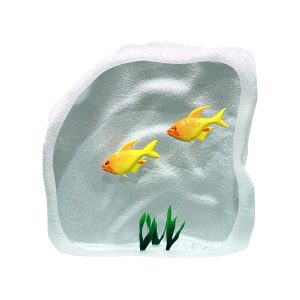Yves Trucchi. Flaque Poissons Jaunes & Algues