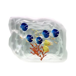 Yves Trucchi. Aquarium Bleu, Jaune & Corail