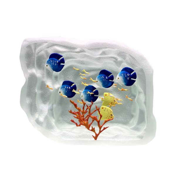 Yves Trucchi. Aquarium Bleu, Jaune & Corail