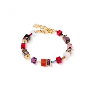 Cœur de Lion. Bracelet GeoCube® Iconic Precious Festive Rouge