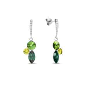 Spark. Boucles d'Oreilles Flora Vert