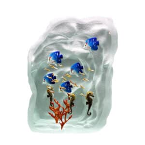 Yves Trucchi. Aquarium Bleu, Hippocampes & Corail