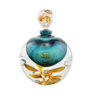 Jorge Mateus. Flacon Bulles Bleu Pétrole & Topaze