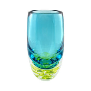 Jorge Mateus. Vase Bulles Turquoise & Vert Anis