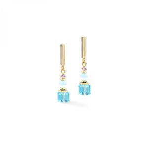 Cœur de Lion. Boucles d'oreilles Cube Aura Pastel Or