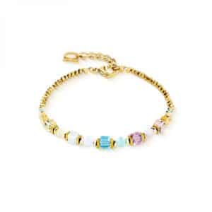 Cœur de Lion. Bracelet Cube Aura Pastel Or