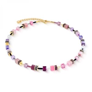 Cœur de Lion. Collier GeoCube® Iconic Rose Lilas