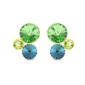 Spark. Boucles d'Oreilles Candiglow Vert Péridot & Or